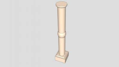 欧式大理石柱SU模型下载_sketchup草图大师SKP模型