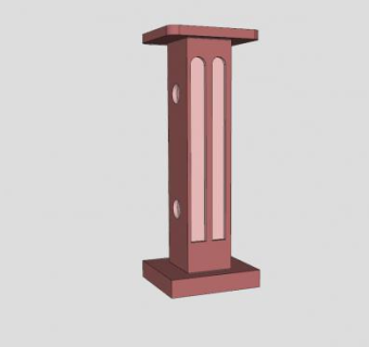 现代艺术柱子SU模型下载_sketchup草图大师SKP模型