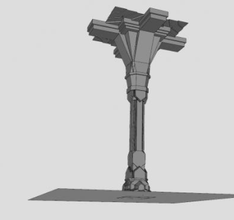 摩瑞亚石柱SU模型下载_sketchup草图大师SKP模型