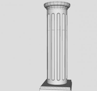 罗马式柱SU模型下载_sketchup草图大师SKP模型