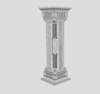 科幻石柱SU模型下载_sketchup草图大师SKP模型