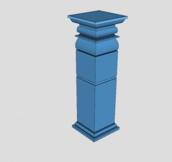 寺庙石柱SU模型下载_sketchup草图大师SKP模型