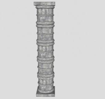 古典石柱SU模型下载_sketchup草图大师SKP模型
