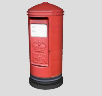 红色邮筒SU模型下载_sketchup草图大师SKP模型