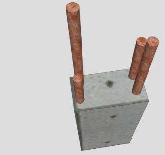 混凝土支撑柱SU模型下载_sketchup草图大师SKP模型