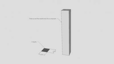 方柱SU模型下载_sketchup草图大师SKP模型