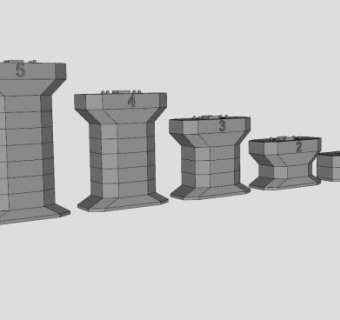 铁路桥柱SU模型下载_sketchup草图大师SKP模型