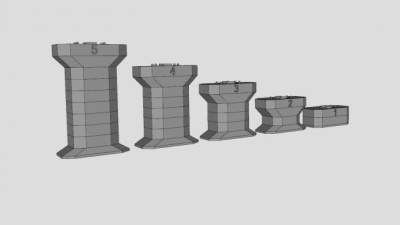 铁路桥柱SU模型下载_sketchup草图大师SKP模型