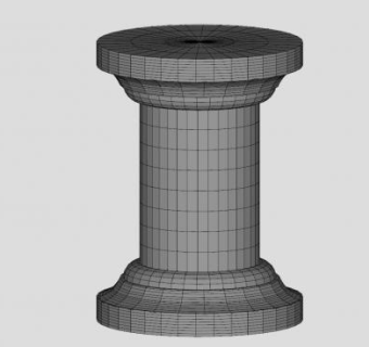 欧式石砖柱SU模型下载_sketchup草图大师SKP模型