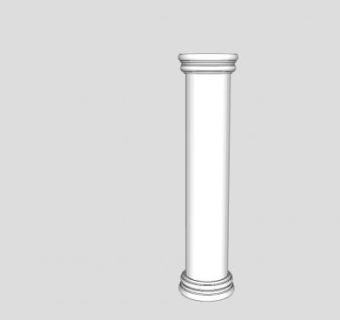 阁楼立柱SU模型下载_sketchup草图大师SKP模型