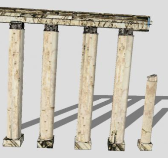 贝鲁特石柱SU模型下载_sketchup草图大师SKP模型