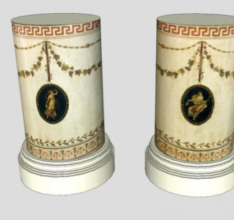 古典基座SU模型下载_sketchup草图大师SKP模型