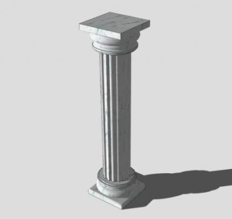 花岗岩罗马石柱SU模型下载_sketchup草图大师SKP模型