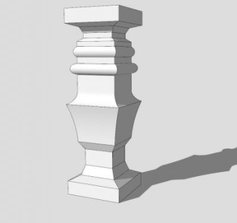 欧式门柱SU模型下载_sketchup草图大师SKP模型
