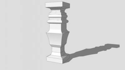 欧式门柱SU模型下载_sketchup草图大师SKP模型