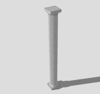 简易罗马石柱SU模型下载_sketchup草图大师SKP模型