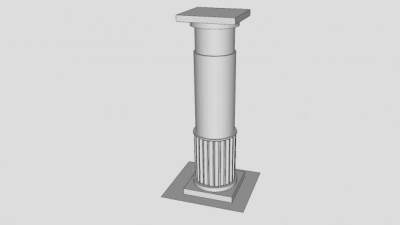 现代欧式凹槽式圆柱SU模型下载_sketchup草图大师SKP模型