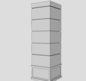 现代方柱SU模型下载_sketchup草图大师SKP模型