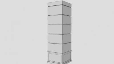 现代方柱SU模型下载_sketchup草图大师SKP模型