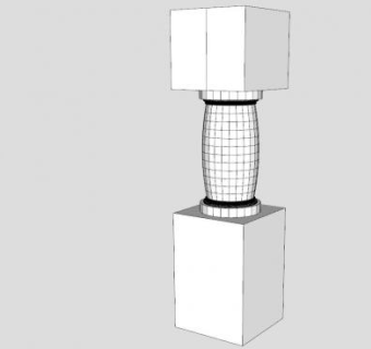 文物展柜柱子SU模型下载_sketchup草图大师SKP模型