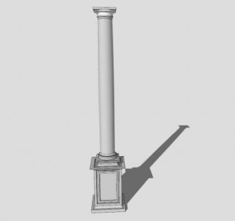 古典风格圆柱SU模型下载_sketchup草图大师SKP模型