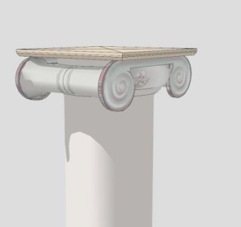 爱奥尼亚式圆柱SU模型下载_sketchup草图大师SKP模型
