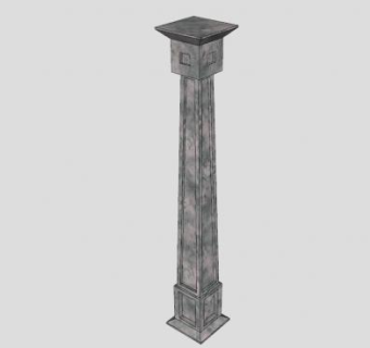 欧式大理石塔柱SU模型下载_sketchup草图大师SKP模型