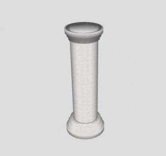 古典风格石柱SU模型下载_sketchup草图大师SKP模型