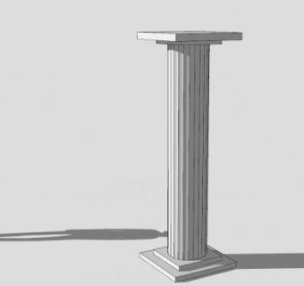 凹槽式石柱SU模型下载_sketchup草图大师SKP模型
