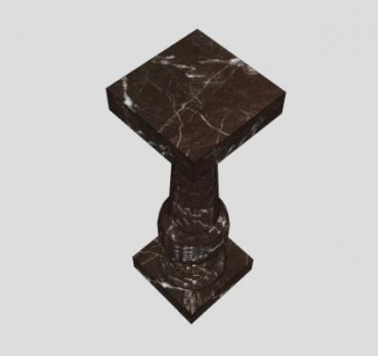 巴洛克式石柱SU模型下载_sketchup草图大师SKP模型