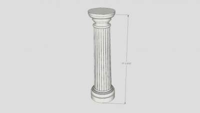 大理石罗马柱SU模型下载_sketchup草图大师SKP模型