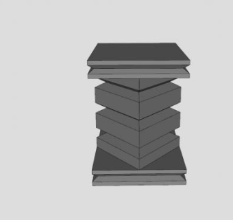 景观柱SU模型下载_sketchup草图大师SKP模型