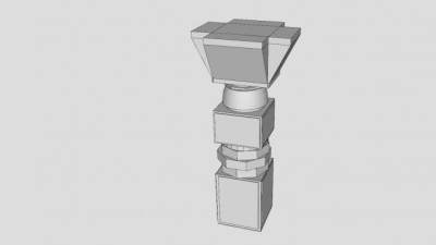 现代几何体风格柱子SU模型下载_sketchup草图大师SKP模型