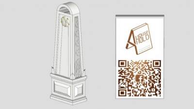 泰式景观柱SU模型下载_sketchup草图大师SKP模型