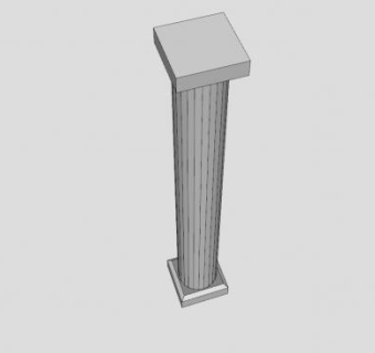 罗马风格立柱SU模型下载_sketchup草图大师SKP模型