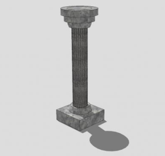 花岗岩欧式石柱SU模型下载_sketchup草图大师SKP模型