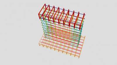 桥墩及柱与梁SU模型下载_sketchup草图大师SKP模型