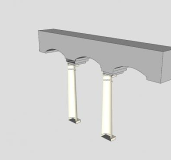 拱形门柱SU模型下载_sketchup草图大师SKP模型