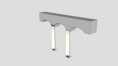 拱形门柱SU模型下载_sketchup草图大师SKP模型