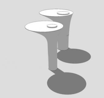 短蘑菇柱SU模型下载_sketchup草图大师SKP模型