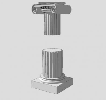 希腊柱SU模型下载_sketchup草图大师SKP模型