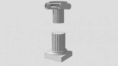 希腊柱SU模型下载_sketchup草图大师SKP模型