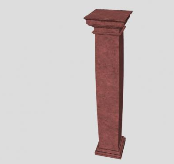 罗马多利克方柱SU模型下载_sketchup草图大师SKP模型