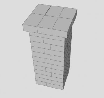 板砖柱SU模型下载_sketchup草图大师SKP模型