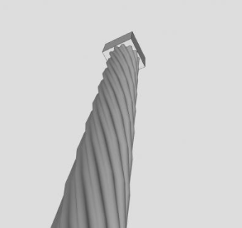 现代螺旋石柱SU模型下载_sketchup草图大师SKP模型
