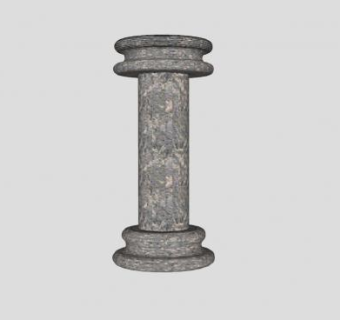 大理石圆柱SU模型下载_sketchup草图大师SKP模型