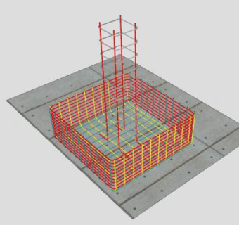 柱基建造框架图SU模型下载_sketchup草图大师SKP模型