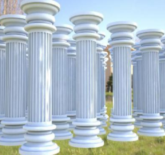 36根罗马柱SU模型下载_sketchup草图大师SKP模型