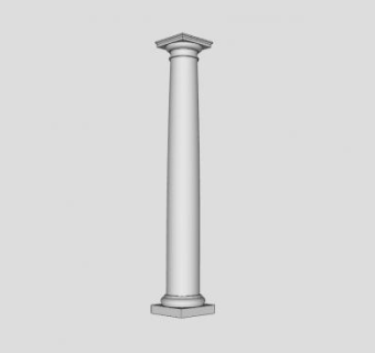 玻璃纤维柱SU模型下载_sketchup草图大师SKP模型