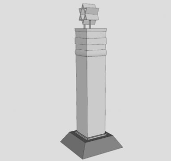 大卫塔SU模型下载_sketchup草图大师SKP模型
